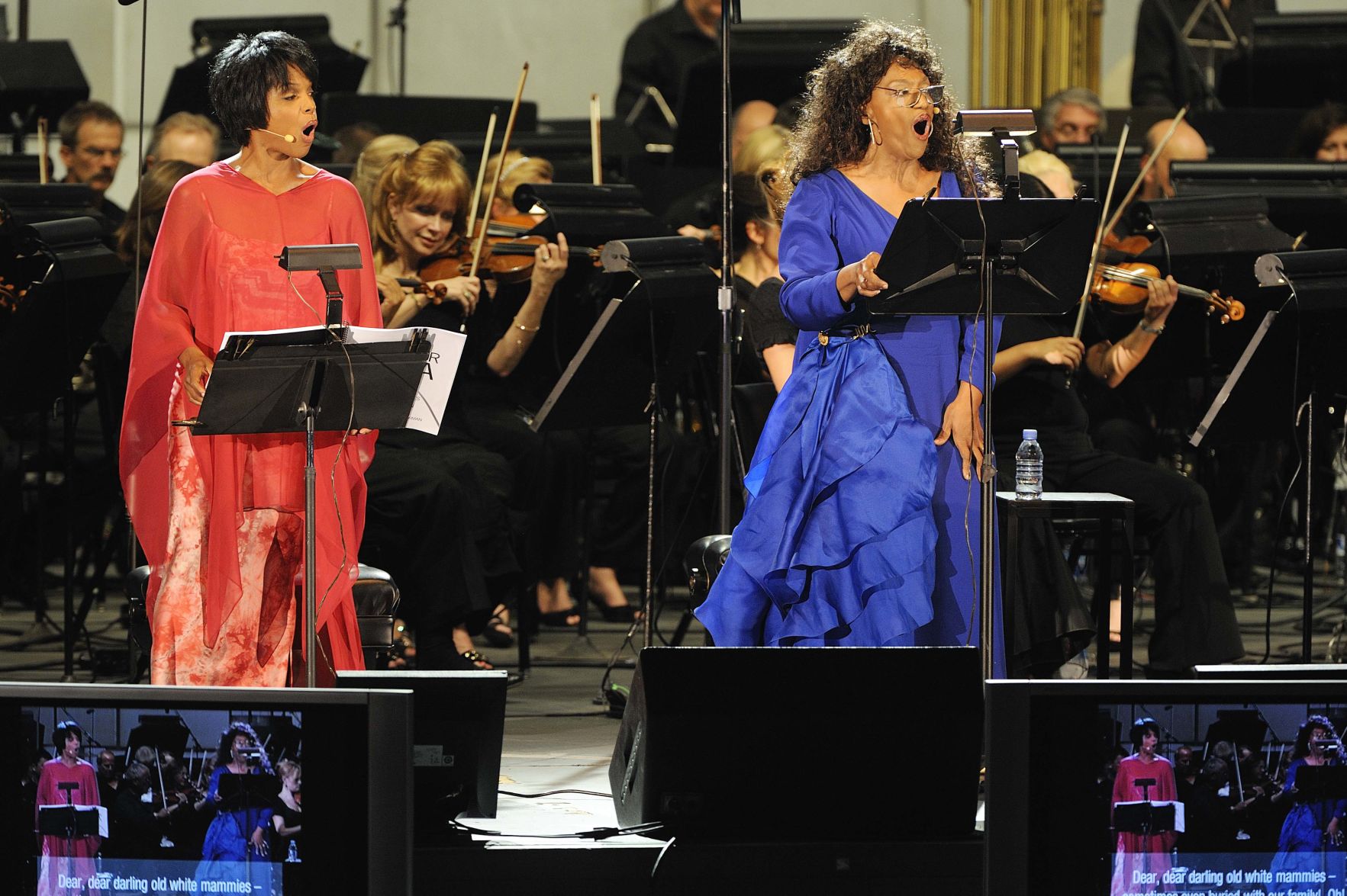 Nnena Freelon and Jessye Norman at Hollywood Bowl